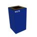 Witt 28GC03-BL Geocube 28 gal Indoor Decorative Trash Can - Metal, Blue, 28 Gallon