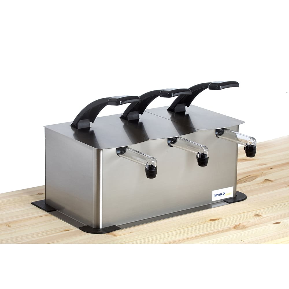 Nemco 10970 Drop In Condiment Dispenser w/ 5 Pumps - For 1 1/2 gal (6 qt) Pouches, Stainless Steel