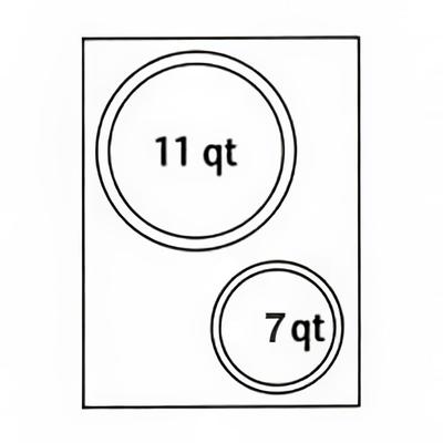 Nemco 66092 Adapter Plate w/ 2 Holes 7 qt & 11 qt Inset For 6055A Series Countertop Warmers, 7 & 11 Quart
