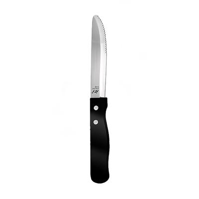ITI IFK-414 9 7/8" Steak Knife - Stainless Steel w/ Black Poly Handle, 5" Blade