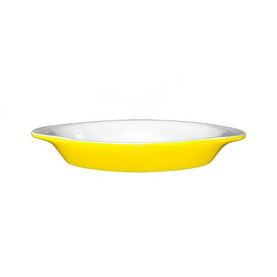 ITI WRO-8-EW-Y 8 oz. Oval, Welsh Rarebit - Stoneware, Yellow/European White