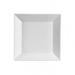 CAC KSE-9 9 1/4" Square Kingsquare Dinner Plate - Porcelain, Super White