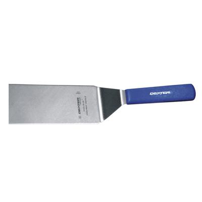Dexter Russell S286-8SQH-PCP SANI-SAFE 8"x3" Grill Turner w/ Polypropylene Blue Handle, Stainless Steel, 8" x 3"