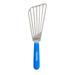 Dexter Russell 19673H SANI-SAFE 6 1/2" Slotted Fish Turner w/ Soft Blue Rubber Handle, Stainless Steel, Heat Resistant