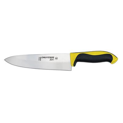 Dexter Russell 36005Y 8" Stamped Chef's Knife w/ Straight Edge, Carbon Steel, Yellow
