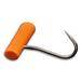 Dexter Russell T326 PRHO BarrBrothers 5 1/2" Right Offset Hook, 1/4" dia., Hammer Handle, Orange
