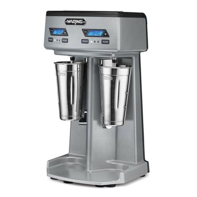 Waring WDM240TX Countertop Drink Mixer w/ (2) Spindles & (3) Speeds, 120v, Stainless Steel