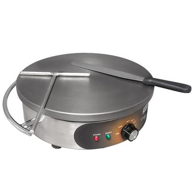 Waring WSC160X Crepe Maker w/ 16" Cast Iron Cook Surface & Adjustable Thermostat, Stainless Steel