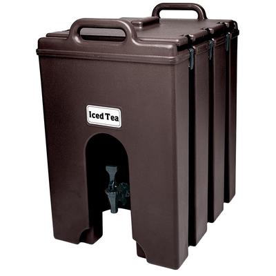 Cambro 1000LCD131 10 gal Camtainer Insulated Beverage Dispenser, Dark Brown