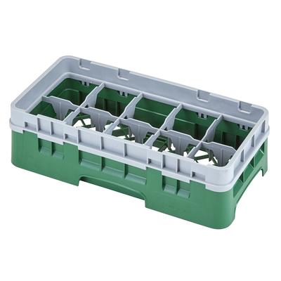 Cambro 10HS318119 Camrack Glass Rack with Extender - 10 Compartments, Sherwood Green