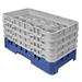 Cambro 10HS800186 Camrack Glass Rack - (4)Extenders, 10 Compartments, Navy Blue, 4 Extenders