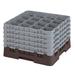 Cambro 16S1058167 Camrack Glass Rack w/ (16) Compartments - (5) Gray Extenders, Brown, 11" Max Height