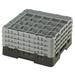 Cambro 25S800110 Camrack Glass Rack w/ (25) Compartments - (4) Extenders, Black, 4 Gray Extenders