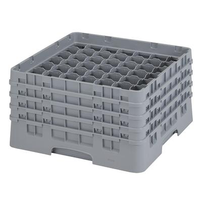 Cambro 49S800151 Camrack Glass Rack w/ (49) Compartments - (4) Gray Extenders, Soft Gray, 49 Compartments, 4 Extenders