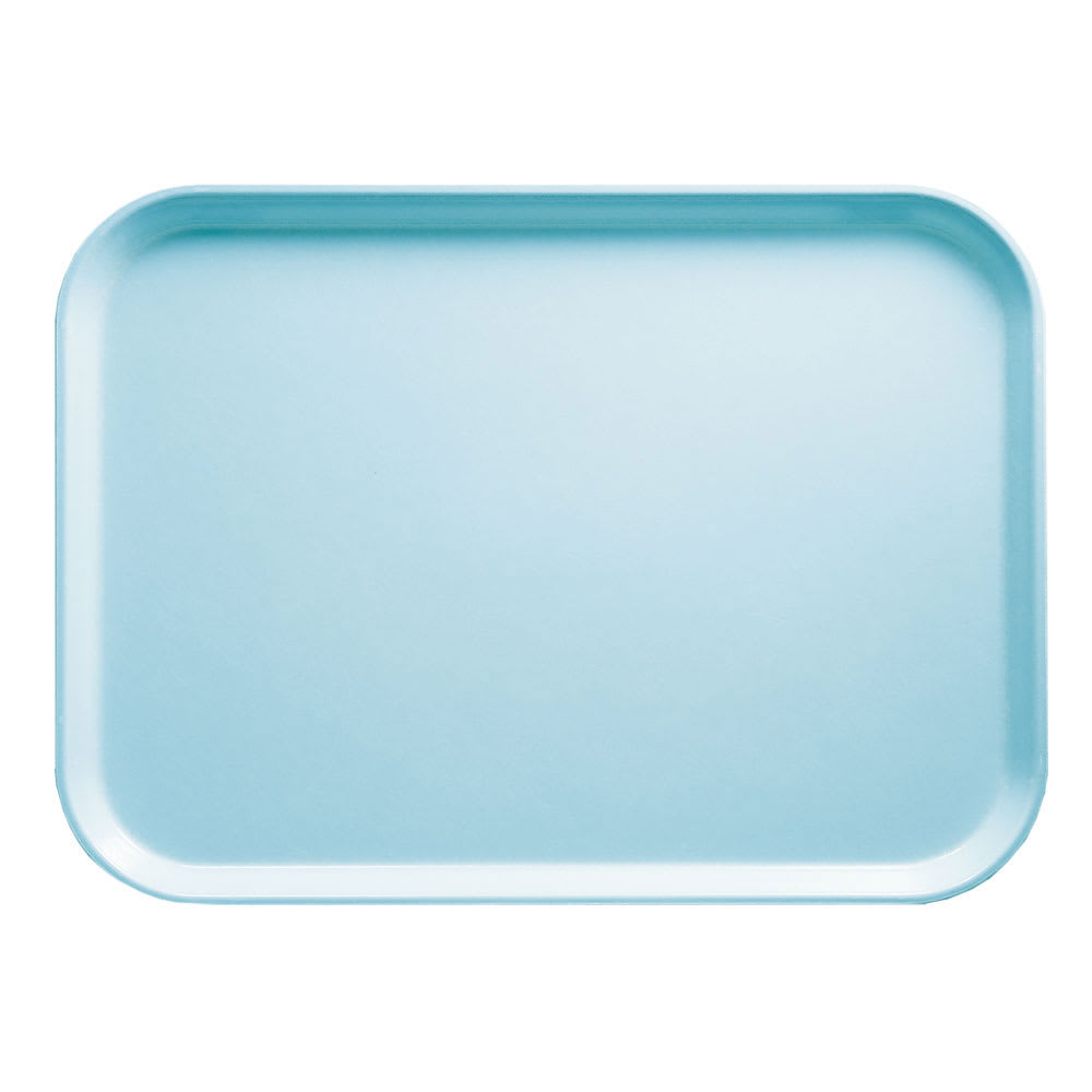 Cambro 810177 Fiberglass Camtray Cafeteria Tray - 9 4/5"L x 8"W, Sky Blue, 1 Dozen