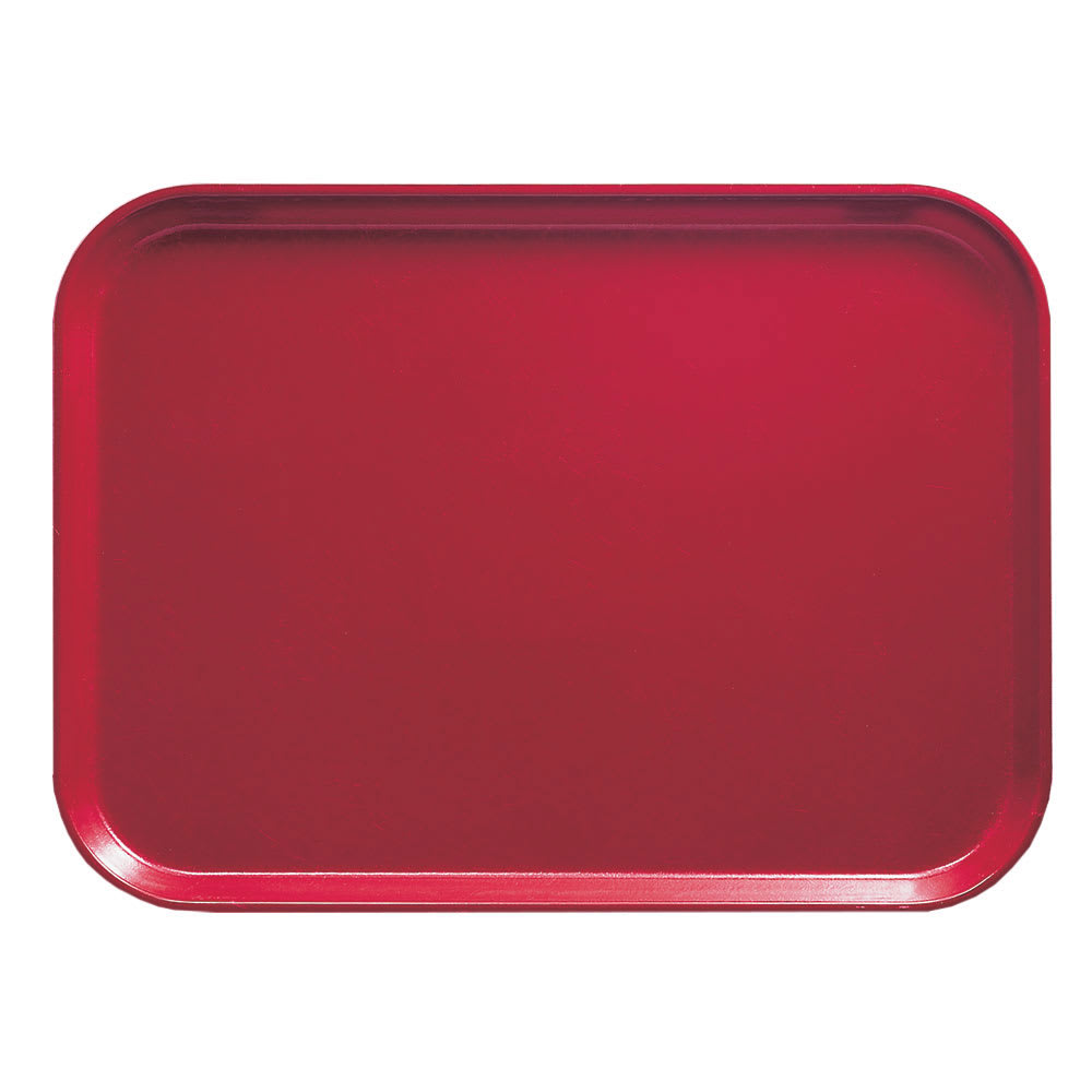 Cambro 810221 Fiberglass Camtray Cafeteria Tray - 9 4/5"L x 8"W, Ever Red, 1 Dozen
