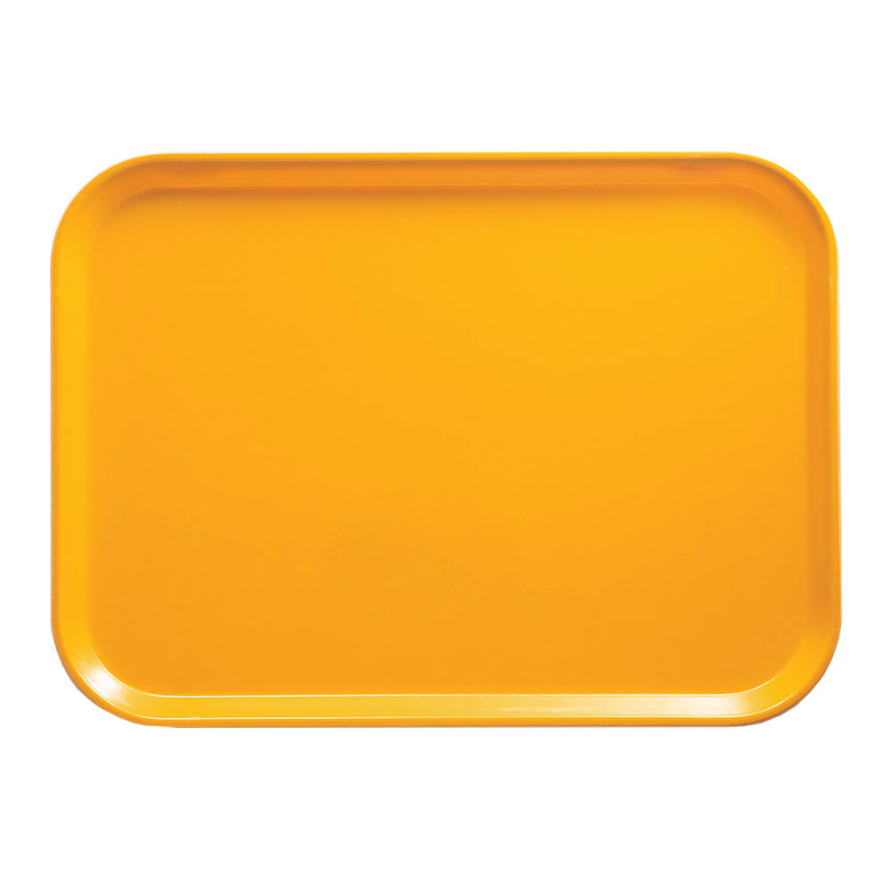 Cambro 810504 Fiberglass Camtray Cafeteria Tray - 9 4/5"L x 8"W, Mustard, Yellow, 1 Dozen