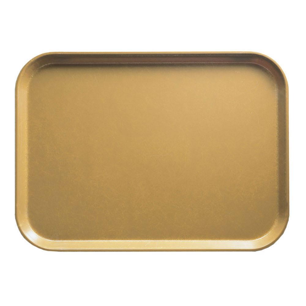 Cambro 810514 Fiberglass Camtray Cafeteria Tray - 9 4/5"L x 8"W, Earthen Gold, 1 Dozen