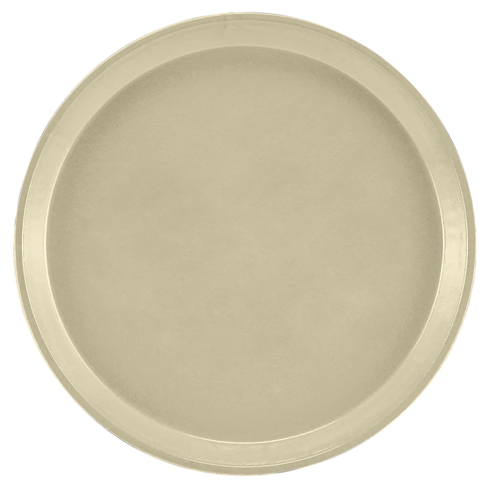 Cambro 900537 9" Round Serving Camtray - Fiberglass, Cameo Yellow, Case of 12