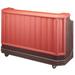 Cambro BAR730PM189 Cambar 72 3/4" Portable Bar - Post-Mix Drink System, CO2, Brown/Mahogany, 7-Bottle Speed Rail