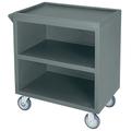 Cambro BC3304S191 33 1/8"L Polymer Bus Cart w/ (3) Levels, Shelves, Gray, 3-Sided Enclosed Base, 3 Shelves