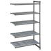 Cambro CBA184264V5580 Camshelving Basics Vented Add-On Shelf Kit - 5 Shelves, 42"L x 18"W x 64"H, 5 Vented Shelves