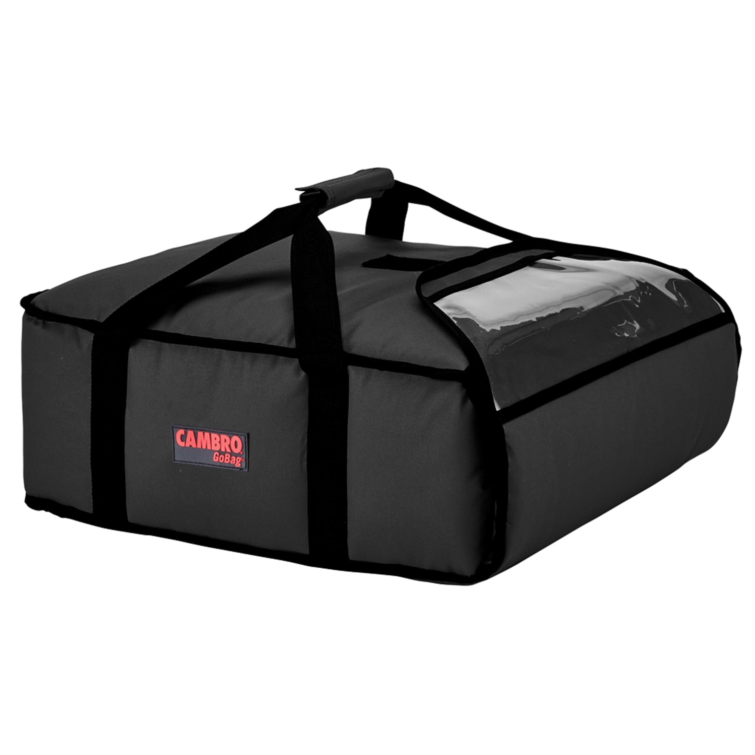 Cambro GBP216110 GoBag Pizza Delivery Bag - 16 1/2" x 18" x 6 1/2", Nylon, Black