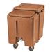 Cambro ICS125T157 125 lb Insulated Mobile Ice Caddy - Plastic, Coffee Beige, SlidingLid