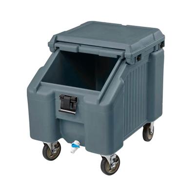 Cambro ICS125T191 125 lb SlidingLid Insulated Mobile Ice Caddy - Plastic, Granite Gray, 125 Ibs