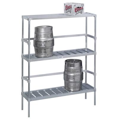 Channel KAR48 (3) Level Keg Rack w/ (4) Keg Capacity, 48" x 17" x 68", Aluminum, Silver