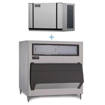 Ice-O-Matic CIM0530FA/B1325-60 561 lb Elevation Series Full Cube Commercial Ice Machine w/ Bin - 1325 lb Storage, Air Cooled, 115v, Self-Contained Condenser, Stainless Steel