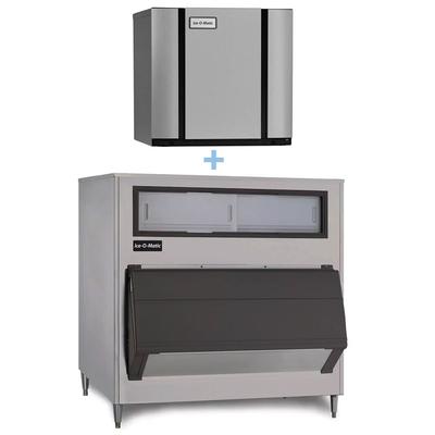 Ice-O-Matic CIM1136HA49/B1300-48 932 lb Elevation Series Half Cube Commercial Ice Machine w/ Bin - 1320 lb Storage, Air Cooled, 208-230v, Air-Cooled Self-Contained Condenser, Stainless Steel