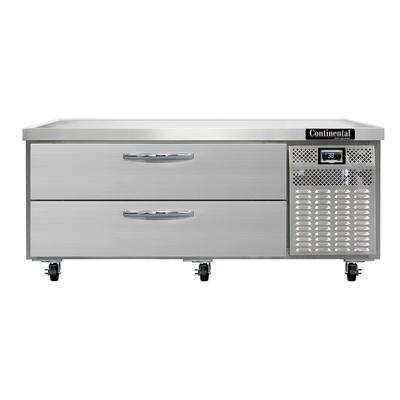Continental D60GN 60" Chef Base w/ 2 Drawers - 115v, Stainless Steel