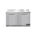 Continental SW48NBS-FB 48" Worktop Refrigerator w/ (2) Sections, 115v, Silver