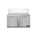 Continental SW60N24M-FB 60" Sandwich/Salad Prep Table w/ Refrigerated Base, 115v, 24 Sixth-Size Pans, Front-Breathing Condenser, Stainless Steel
