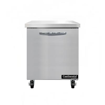 Continental SWF27N 27" W Worktop Freezer w/ 1 Section & 1 Door, 115v, Silver