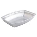 Bon Chef 9506 19 1/2" Oblong Salad Bar Bowl, Aluminum/Pewter Glo, Silver