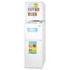 Summit AZRF7W 18 3/4" Stacked Refrigerator/Freezer & Refrigerator - Right Hinge Solid Doors, White, 115v