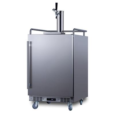 Summit BC74OSCOM 24" Kegerator Commercial Beer Dispenser w/ (3) 1/6 Keg Capacity - 3 Column, Stainless, 115v, Silver