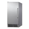 Summit BIM47OS 14 1/2"W Full Cube Undercounter Commercial Ice Machine - 50 lbs/day, Air Cooled, Pump Drain, 115v, Stainless Steel