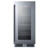 Summit CL156BV Classic Collection 15" Undercounter Refrigerator w/ (1) Section & (1) Door, 115v, Silver