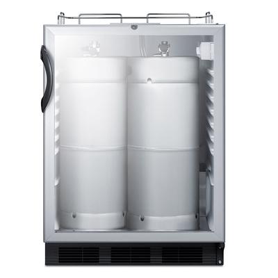 Summit SBC56GBINKADA 24" Kegerator Commercial Beer Dispenser w/ 2 Keg Capacity - No Tap Kit, Black, 115v
