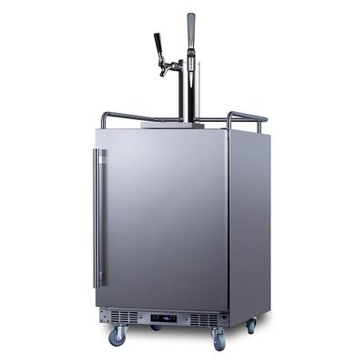 Summit SBC682CMTWIN 24" Draft Nitro Cold Brew Dispenser w/ (3) 1/6 Keg Capacity - 3 Column & 3 Taps, 115v, Silver