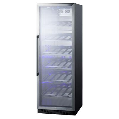 Summit SCR1401CH 24" 1 Section Commercial Wine Cooler w/ (1) Zone - 35 Bottle Capacity, 115v, Black