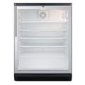 Summit SCR600BGLHV 23 5/8" W Undercounter Refrigerator w/ (1) Section & (1) Door, 115v, Silver