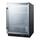 Summit SCR610BL 24&quot; Bar Refrigerator - 1 Swinging Glass Door, Black, 115v, Stainless Interior
