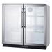 Summit SCR7012DBCSS 35 1/2" Bar Refrigerator - 2 Swinging Glass Doors, Stainless, 115v, Freestanding, Silver