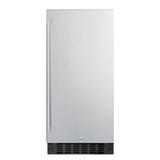 Summit SPR316OS 15"W Undercounter Outdoor Refrigerator w/ (1) Section & (1) Solid Door - Stainless Steel, 115v, Silver