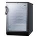 Summit SWC6GBLBI 24" 1 Section Commercial Wine Cooler w/ (1) Zone, 36 Bottle Capacity, 115v, Black