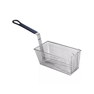 Pitco P6072184 Fryer Basket w/ Coated Handle & Front Hook, 17 1/4" x 8 1/2" x 5 3/4", Blue